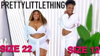 SIZE 12 vs SIZE 22 TRY ON SAME PRETTY LITTLE THING OUTFITS