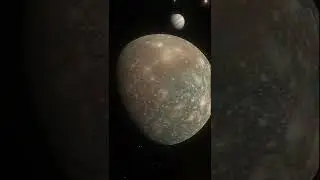 Jupiter's moon Callisto. Space Engine. #shorts #universe #moon #jupiter