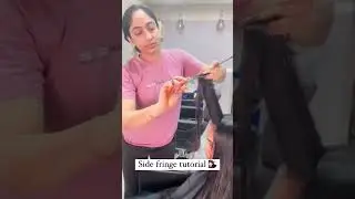 side fringe tutorial hair cut #hairshow