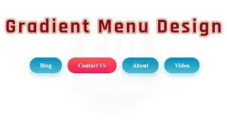 How to create gradient menu & drop shadow tutorial | Hover effect menu | HTML & CSS Tutorial
