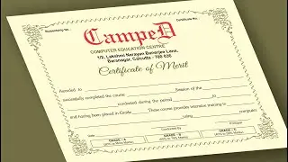 How to make Educational Certificate with Golden Frame | CorelDRAW X7 Tutorial | Techpro Deb