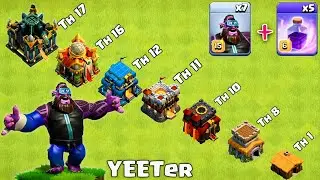 Temporary Troop YEETER vs Every Townhall (TH1-TH17) in Clash of Clans!