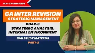 #3 STRATEGIC ANALYSIS | CA INTER STRATEGIC MANAGEMENT | CHAP-3 part-2 [MAY 25 & ONWARDS]