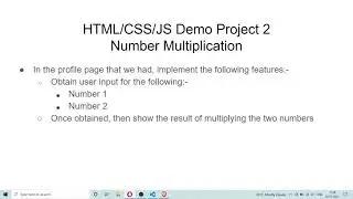 Number Multiplication using JavaScript | JS Demo Project 2 Prompt | Learn HTML, CSS, JS