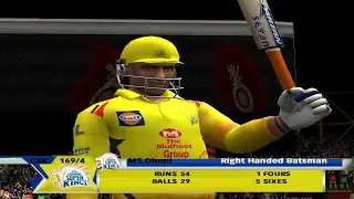 IPL 2018 | MS Dhoni's 70* off 34 vs RCB | EA Sports Cricket 07