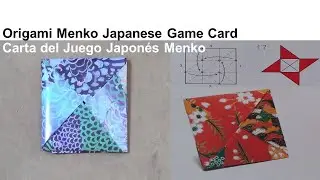 How to Make an Origami Menko Game Card - C&oacute;mo Hacer una Carta de Papel para Jugar a juego Japon&eacute;s