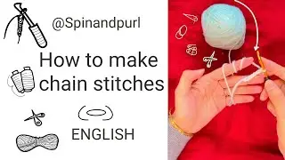 How to make a Crochet foundation Chain Stitches|slow motion|Learn in two minutes!|Absolute Beginner 