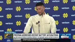 Marcus Freeman addresses battery accusations, commitment to ND at news conference