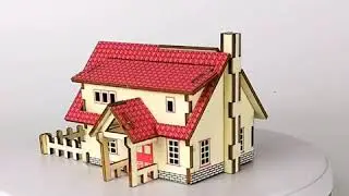 High Quality DIY 3D Wooden Puzzle House Model Tulips Ranch Factory