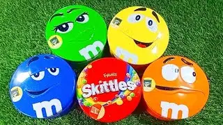 Satisfying video | unpacking 🍫mixing open Candy 5 M&M'S and Skittles Boxes ASMR