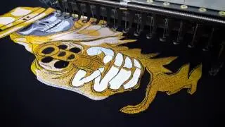 EMBROSOFT┃EMBROIDERY PROCESS┃Western Skull With Gun