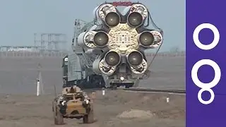 Impressive Video: Giant Proton Rocket On Rails Before ExoMars Launch
