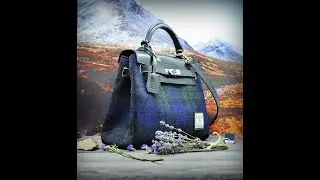 Harris Tweed Blackwatch Leattweed Kenzi bag