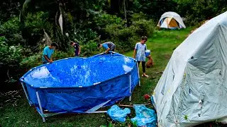 COLOQUEI A PISCINA DA JANA NO ACAMPAMENTO