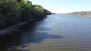 Aerial Tour Of Lake Odessa- Sand Run - Louisa County, Iowa