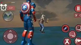 Flying Superhero Captain Robot Crime City Battle Android Gameplay #3