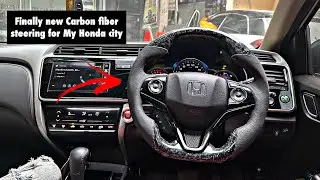 Установка кованого руля из углеродного волокна на мой Honda City | Honda City Gen-4 модифицированный