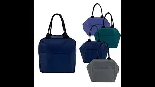 Custom Logo Lunch Cooler Tote Bag For Work With Outer Pocket