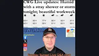 Sunday Sunset Q&A: Comfortable week ahead with stray shower/storm at most