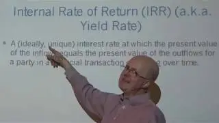 Financial Math for Actuaries, Lecture 5: Internal Rate of Return (IRR), a.k.a. Yield Rate