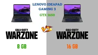 Lenovo IdeaPad Gaming 3 | 8GB Ram VS 16GB Ram | COD Warzone Gaming Test