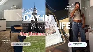 UNI DIARIES: A REALISTIC DAY IN MY LIFE AS S COLLE STUDENT @ HOWARD UNIVERSITY 📚🖇️ ₊˚⊹♡
