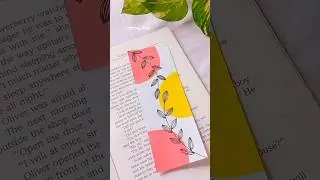 DIY easy book mark idea 💖💛 #art #drawing #bookmark #diy #aestheic #shorts #satisfying #stepbystep