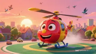 🛩️ Helicopter Spin Spin Spin! | Fun Helicopter Song for Kids | Flying Adventure Rhymes 🚁