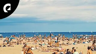1 Hour of Beach Ambience 🏖️ Crowd, Waves, Children Playing