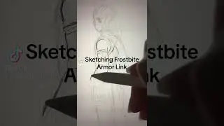 Sketching Link In The Frostbite Armor - Zelda Tears Of The Kingdom Fan Art #shorts