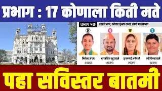 प्रभाग : 17 कोणाला किती मते पहा सविस्तर बातमी...