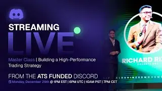 🔴 Richard Rizza - Master Class #1 | Live 29/12/2025 | Building a High-Performance Trading Strategy