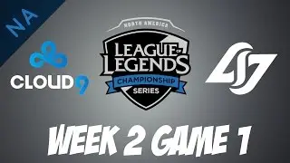 Cloud 9 vs CLG | Game 1 | HIGHLIGHTS | NA LCS W2D3 2017 Spring split
