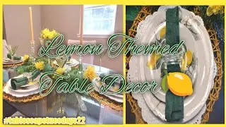 🌞SUMMERTIME TABLESCAPE/Yellow and Green Table Decor/#tablescapetuesdays22