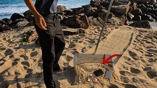 INSANE Beach Treasure Hunt  Challenge – Finding a Lost Watch & Mysterious Gold Necklace!