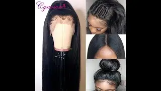Cynosure 360 Lace Front Human Hair Wigs Pre Plucked Hairline 13X413X6 Brazilian Straight Lace Fronta