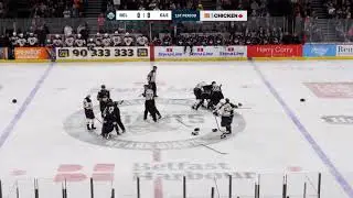 Karl Boudrias Big Hit - Belfast Giants vs Guildford Flames Mini Brawl EIHL 13-12-25