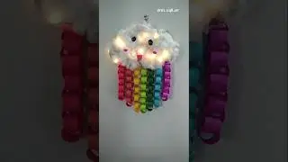 DIY Cloud Wall Hanging | DIY Room Decor | cloud 🌈☁ decoration ideas #diy​ #roomdecor​ #wallhanging​