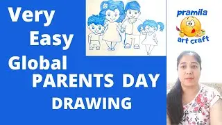 global parents day drawing | parents day drawing (2020) | pramila art craft