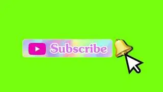 CUTE GREEN SCREEN SUBSCRIBE BUTTON - GIRLY SUBSCRIBE BUTTON
