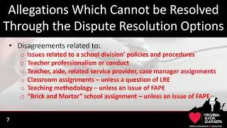 Special Education Dispute Resolution Options for Parents