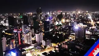 Phnom Penh skyline view 2021, Night life and beautiful view by Phone Camera.