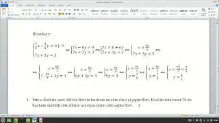 Ecuații și sisteme de ecuații liniare - ex recapitulative