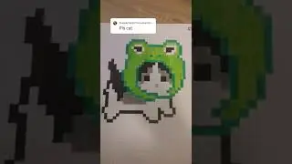 Cat pixel art #pixel #pixelart #minecraft #pixeling #art