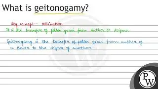 What is geitonogamy?