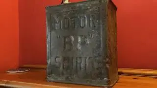 Vintage Petrol Can Table Lamp, Upcycled 1939 BP Branded Fuel Can