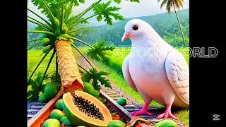 The Pigeon and the Papaya Tree 🍃 | Funny Moral Story | AI Cartoon Animation 2025