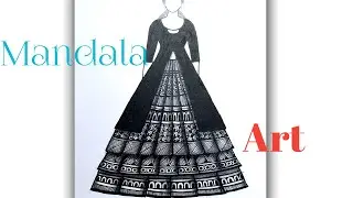 How to draw a Mandala Dress || Mandala Art || Girls dress design || @Snigbham Arts