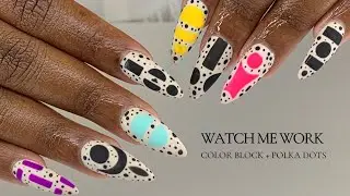 Multi-Color Block Dot Pop Art Nails | Bold & Graphic Abstract Nail Art Tutorial 🖤✨