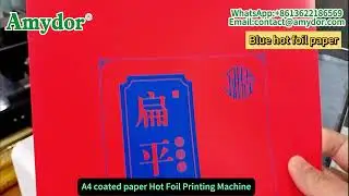 Digital foil printing on thick paper.
